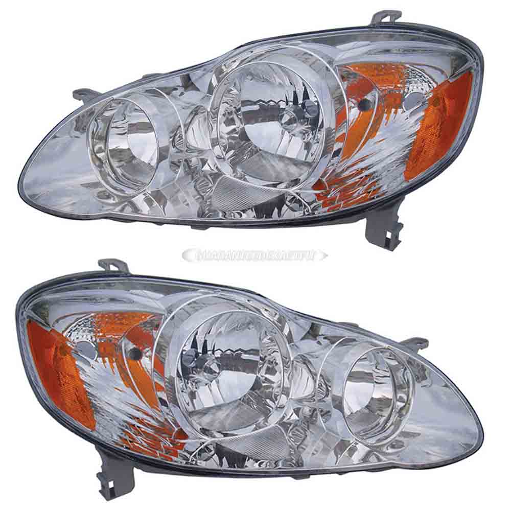 2008 Toyota Corolla Headlight Assembly Pair