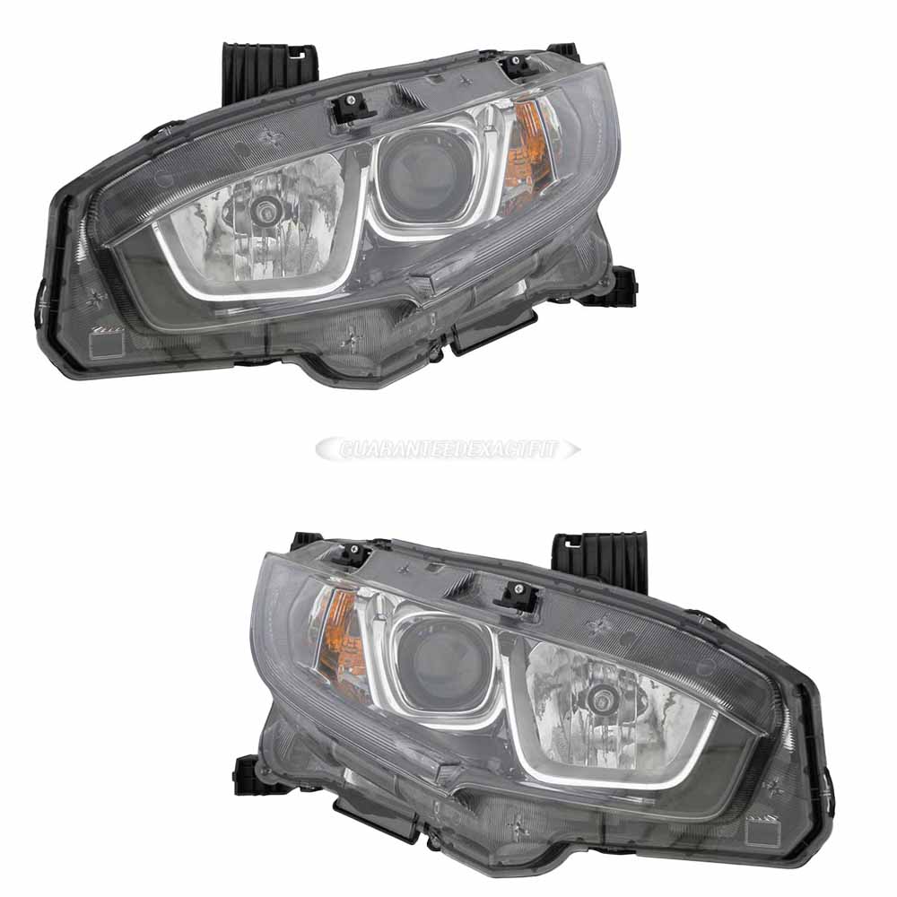 2017 Honda Civic Headlight Assembly Pair