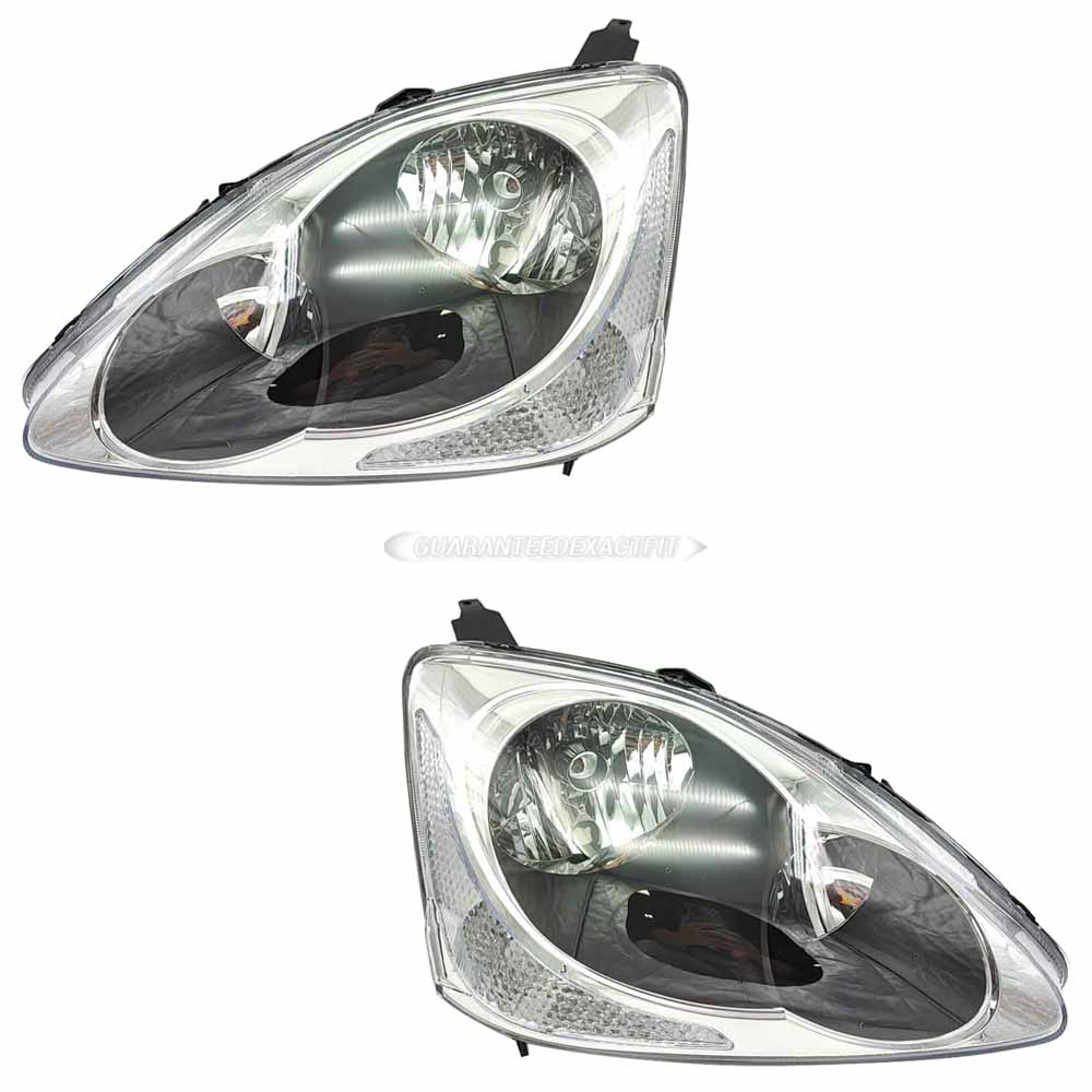 2005 Honda Civic Headlight Assembly Pair