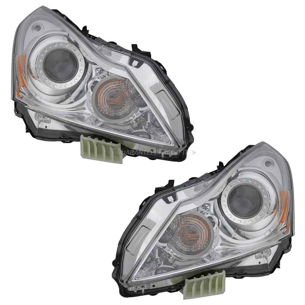 2012 Infiniti G37 Headlight Assembly Pair