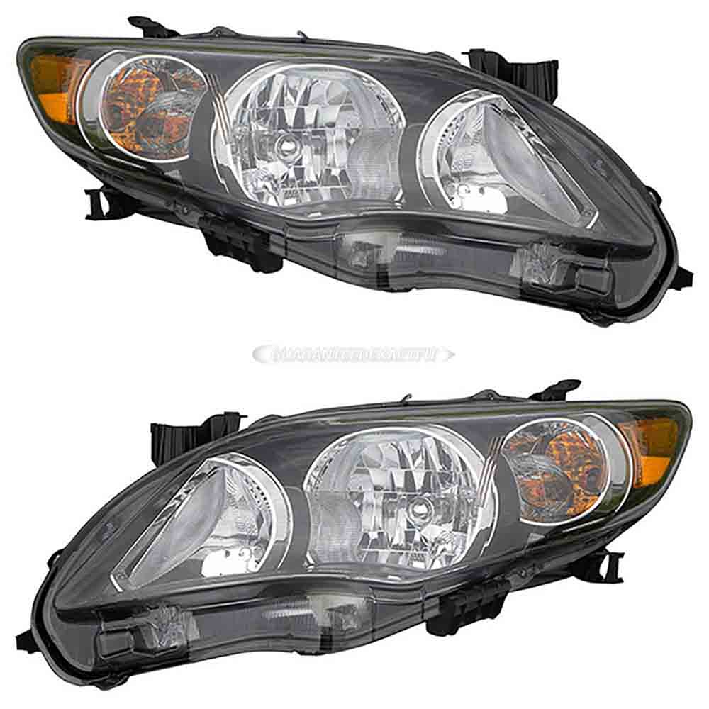 2012 Toyota Corolla Headlight Assembly Pair