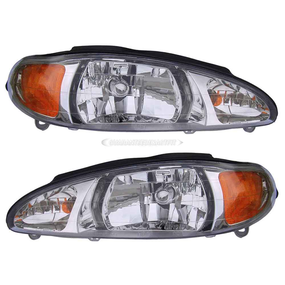2000 Ford Escort Headlight Assembly Pair