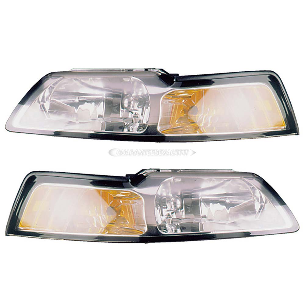 2000 Ford Mustang Headlight Assembly Pair