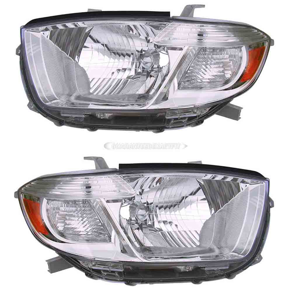 2009 Toyota Highlander Headlight Assembly Pair