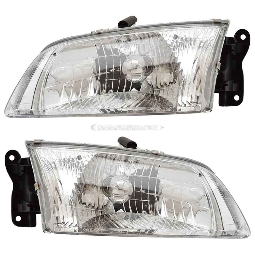 2002 Mazda 626 Headlight Assembly Pair