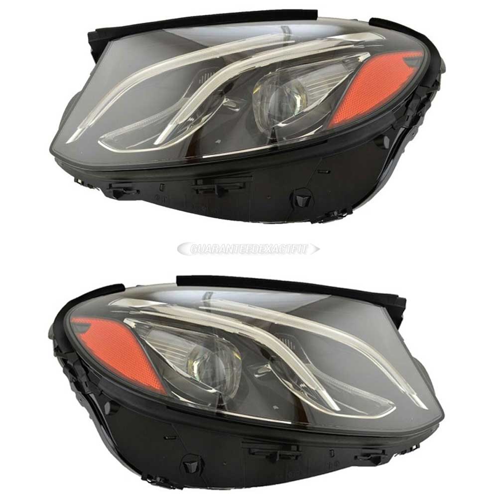 2017 Mercedes Benz E400 Headlight Assembly Pair