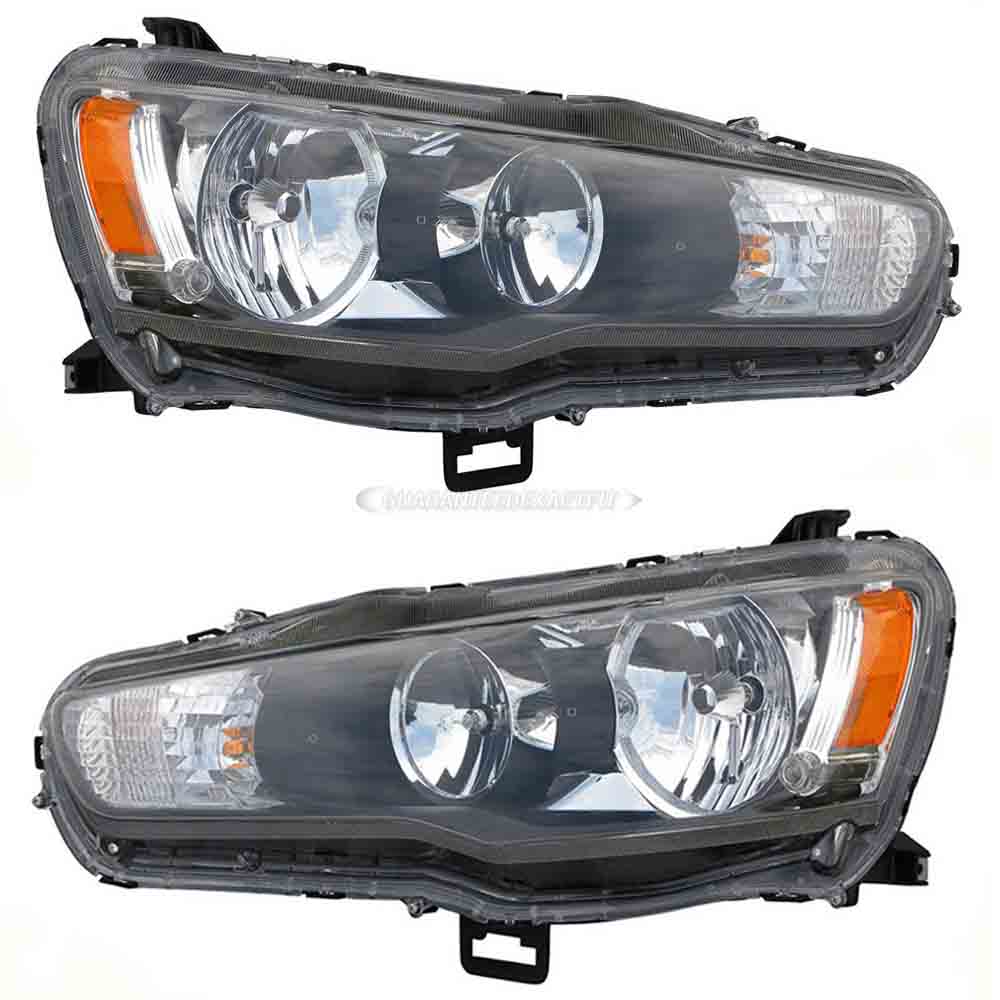 2012 Mitsubishi Lancer Headlight Assembly Pair
