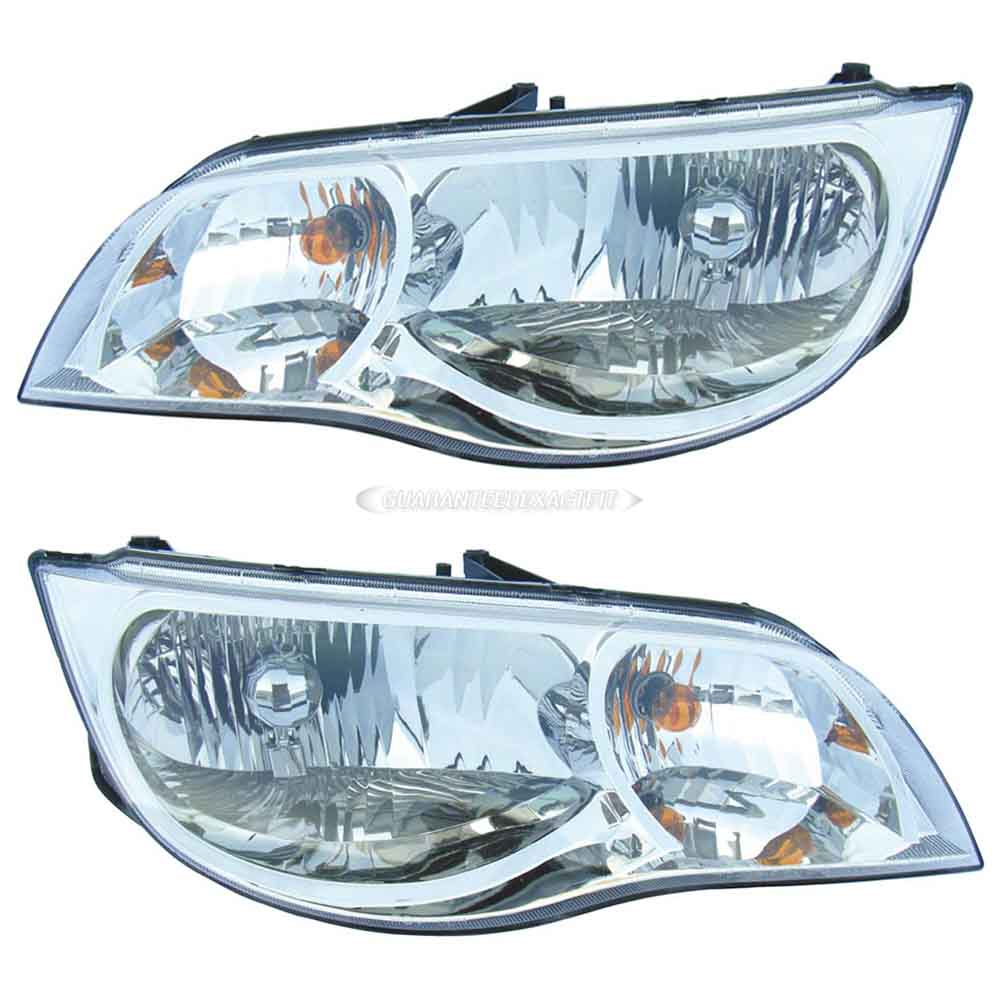 2003 Saturn Ion Headlight Assembly Pair