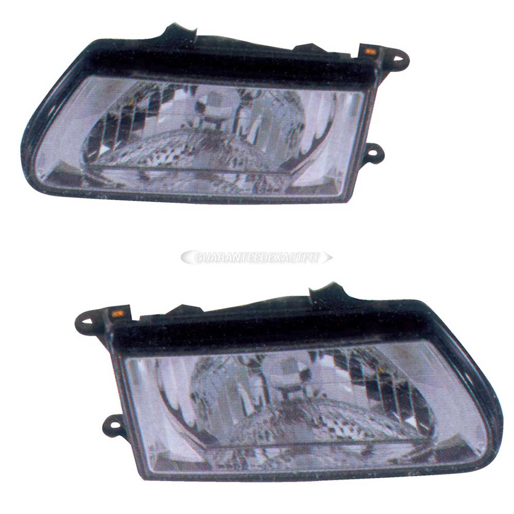 2002 Isuzu Rodeo Sport Headlight Assembly Pair