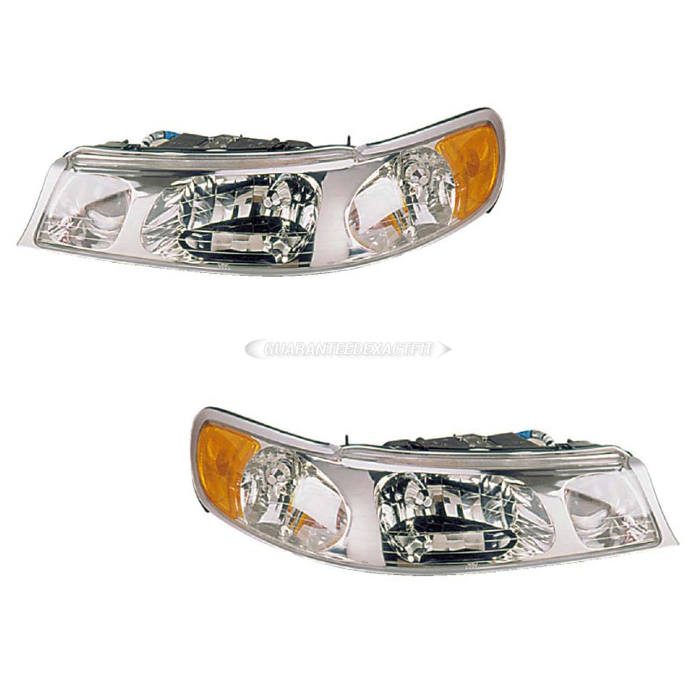 2000 Lincoln Town Car Headlight Assembly Pair