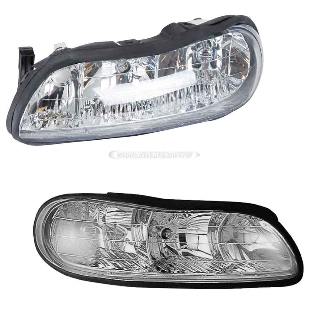 2000 Chevrolet Malibu Headlight Assembly Pair