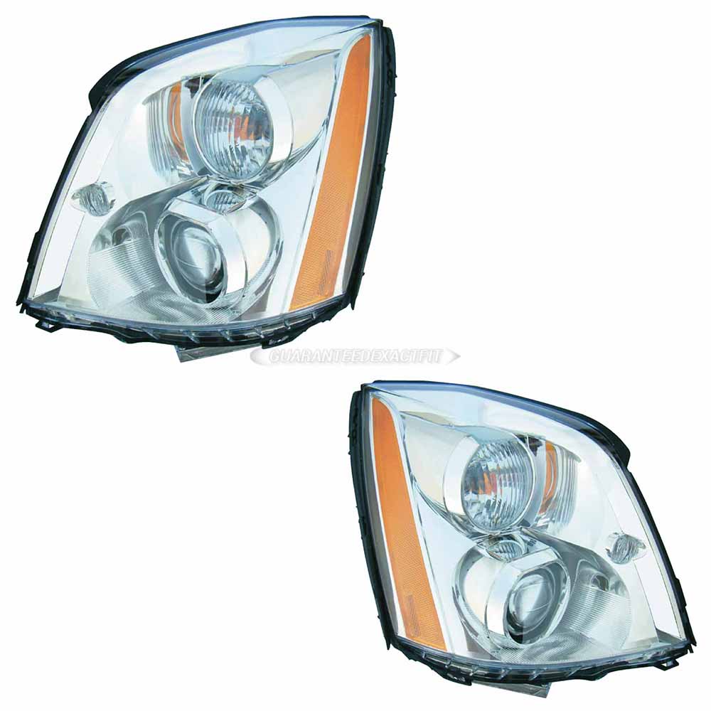 2007 Cadillac DTS Headlight Assembly Pair