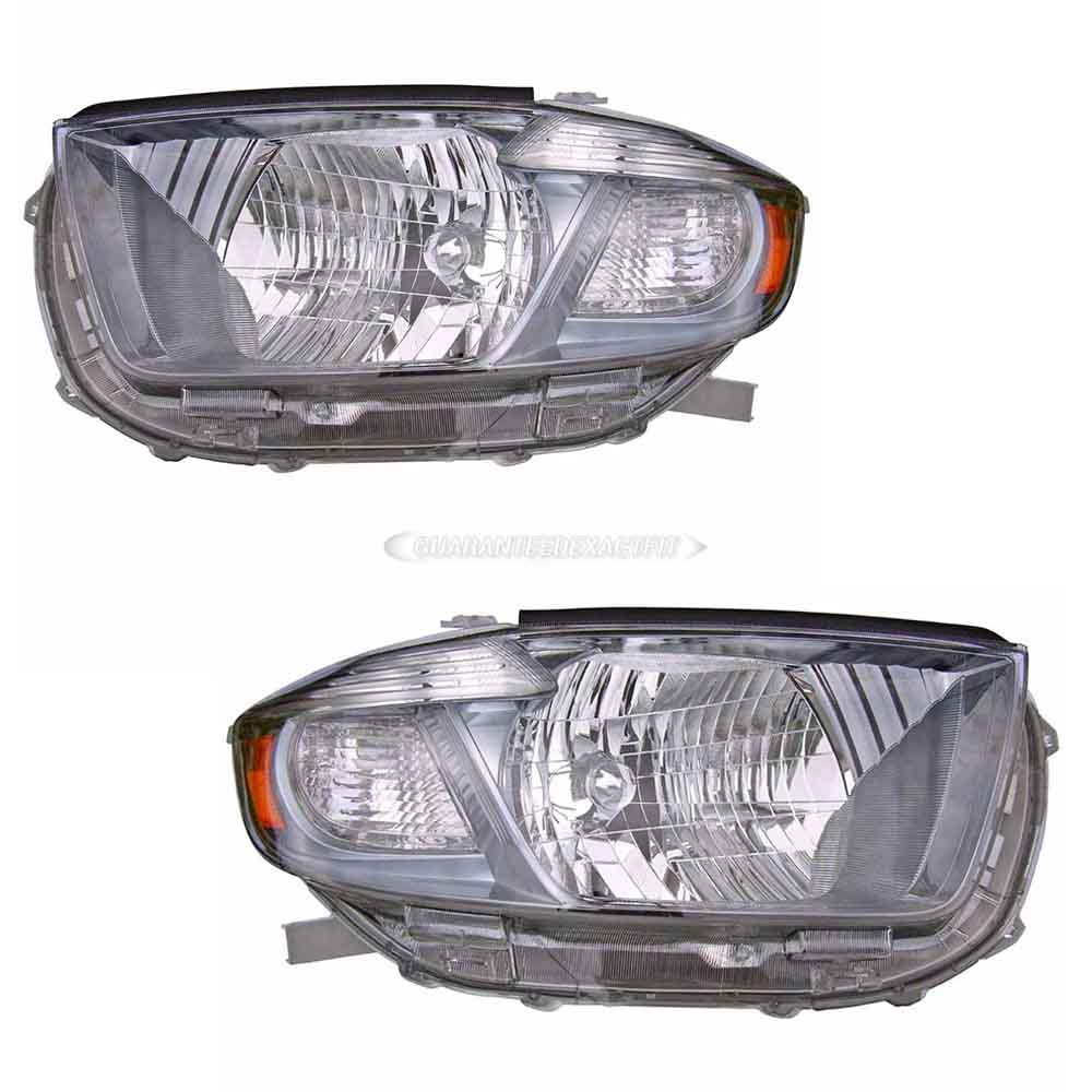 2009 Toyota Highlander Headlight Assembly Pair