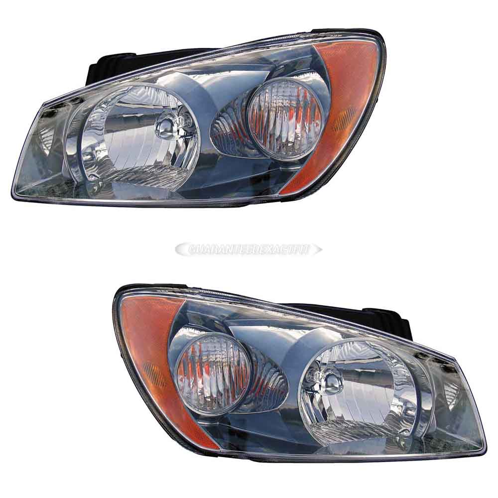 2004 Kia Spectra Headlight Assembly Pair