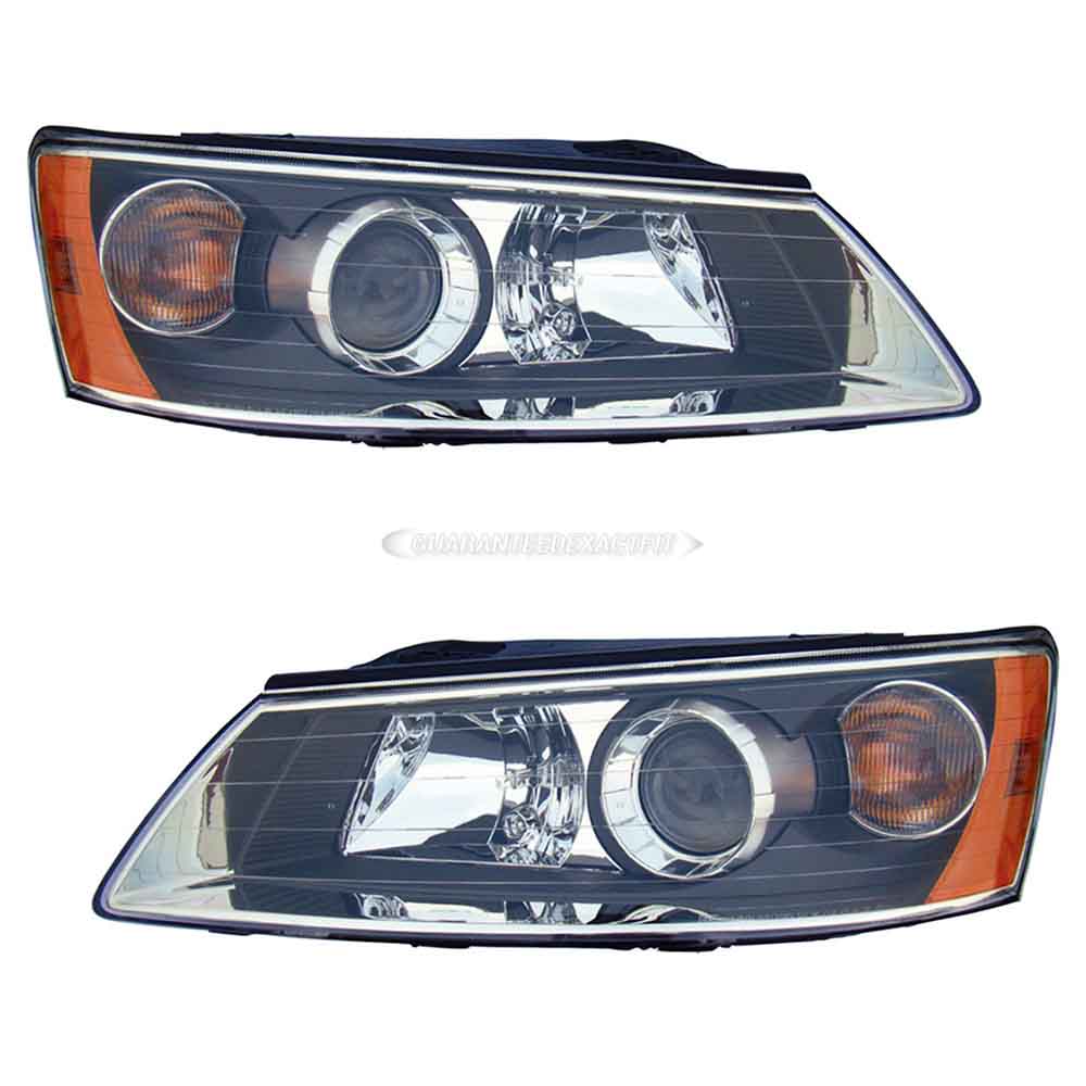 2007 Hyundai Sonata Headlight Assembly Pair