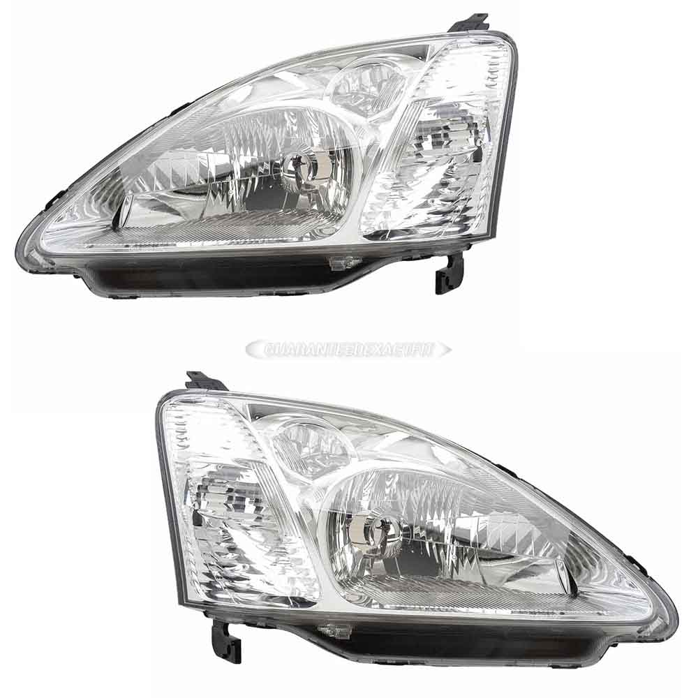 2002 Honda Civic Headlight Assembly Pair