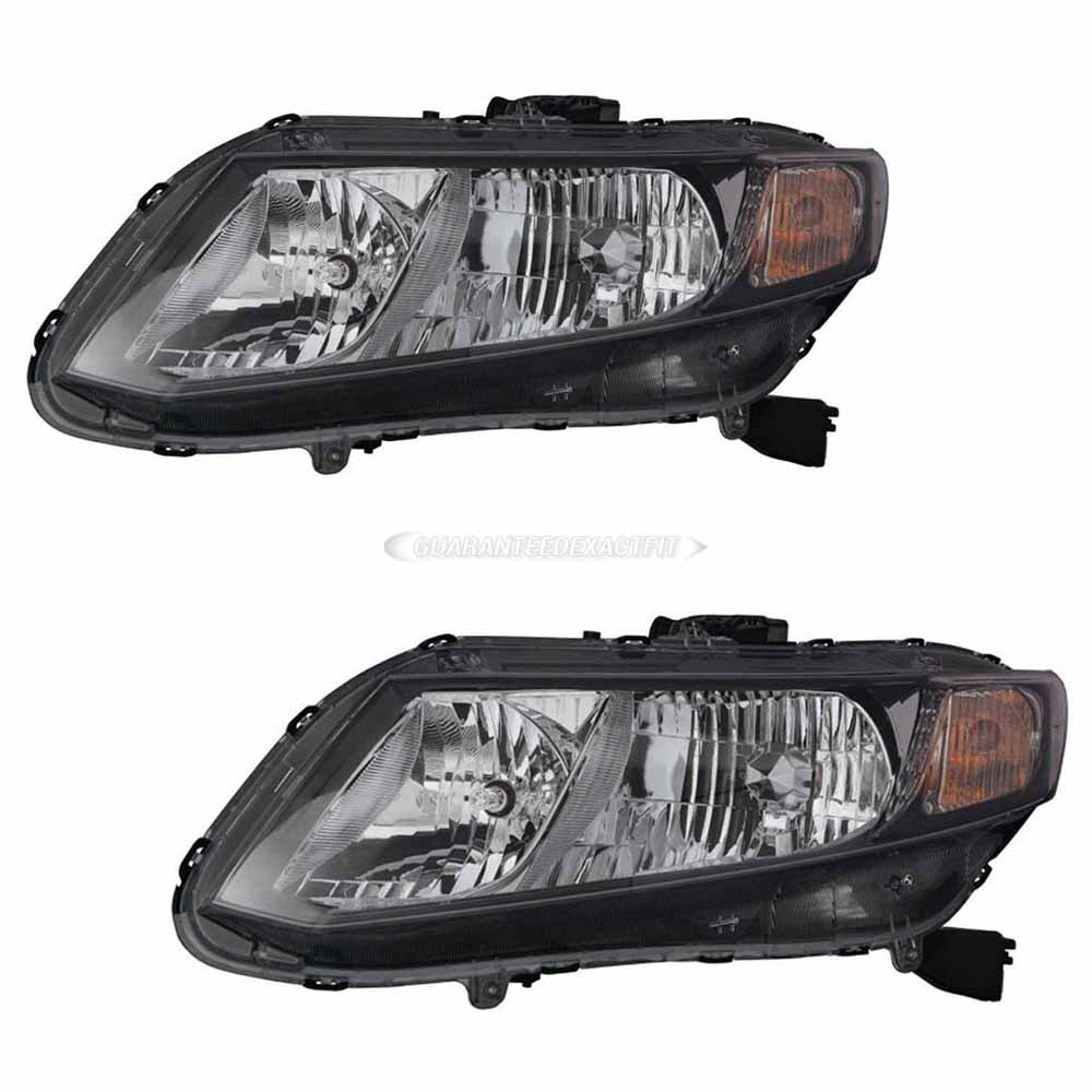 2013 Honda Civic Headlight Assembly Pair