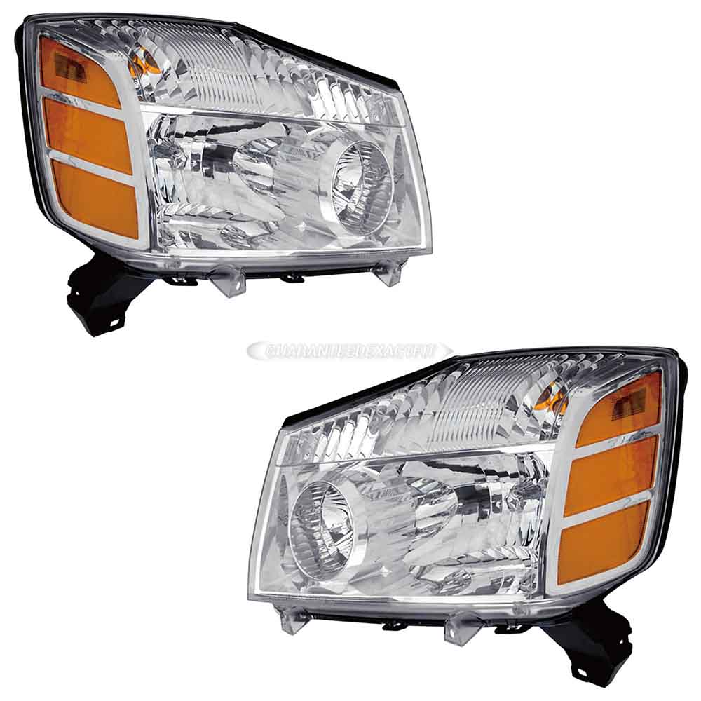 2007 Nissan Armada Headlight Assembly Pair