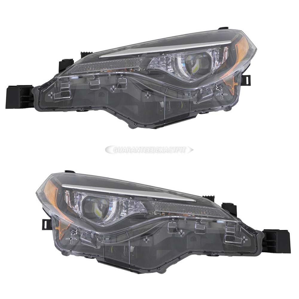 2017 Toyota Corolla Headlight Assembly Pair