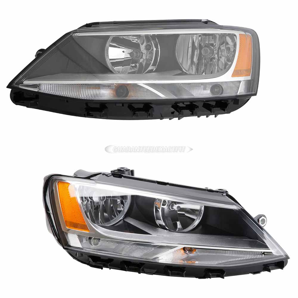 2012 Volkswagen Jetta Headlight Assembly Pair