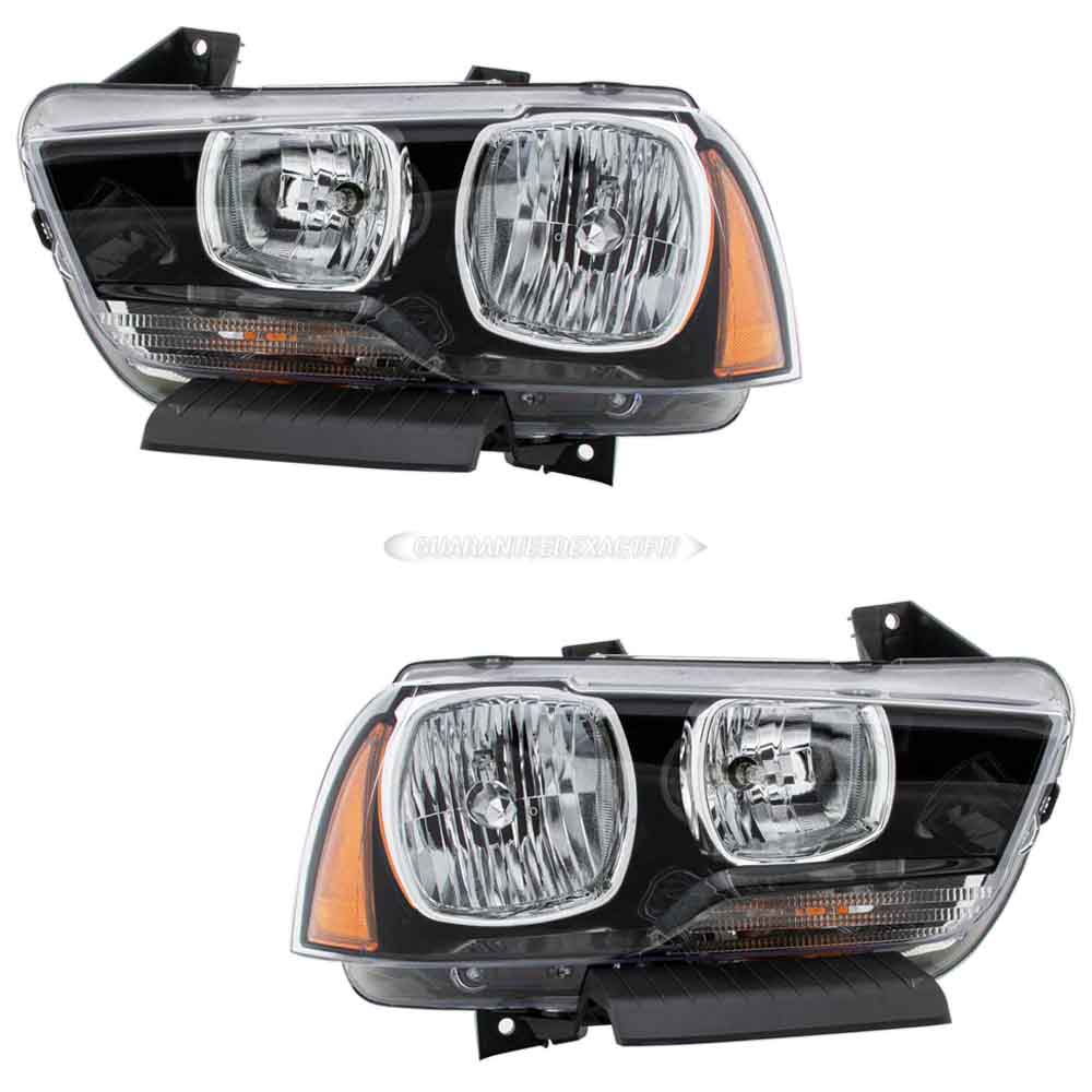 2012 Dodge Charger Headlight Assembly Pair