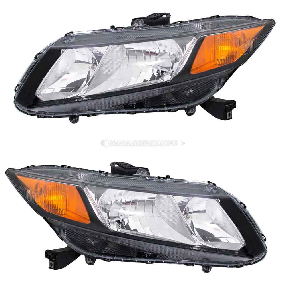 2012 Honda Civic Headlight Assembly Pair