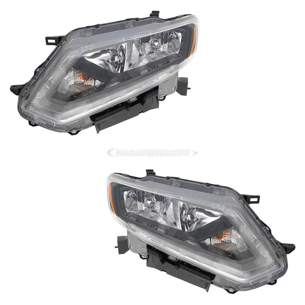 2016 Nissan Rogue Headlight Assembly Pair
