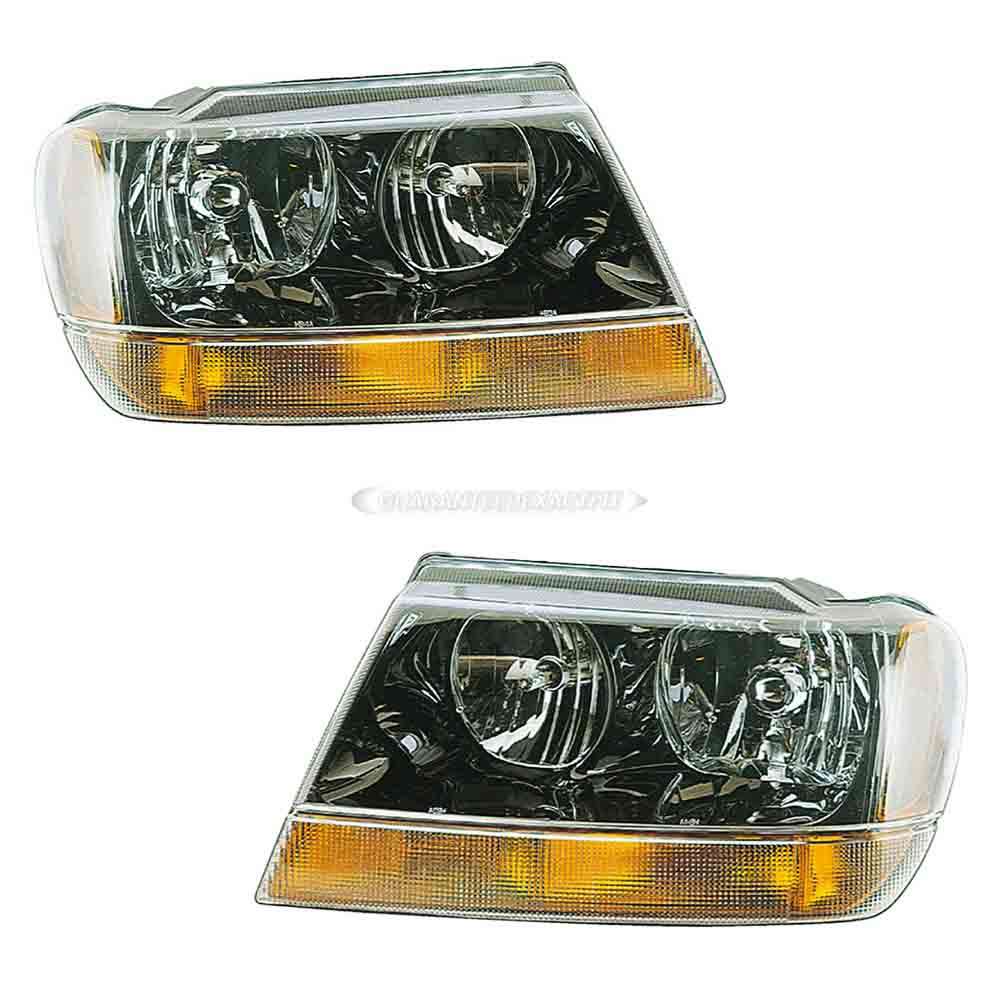 2000 Jeep Grand Cherokee Headlight Assembly Pair