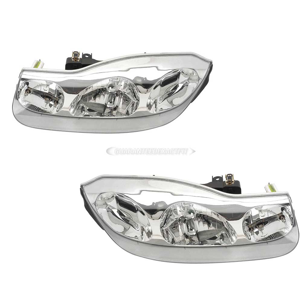 2002 Saturn SC2 Headlight Assembly Pair