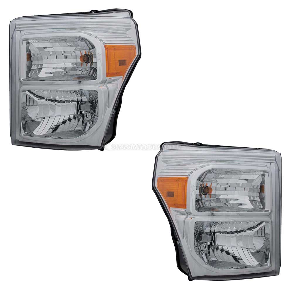 2013 Ford F-550 Super Duty Headlight Assembly Pair