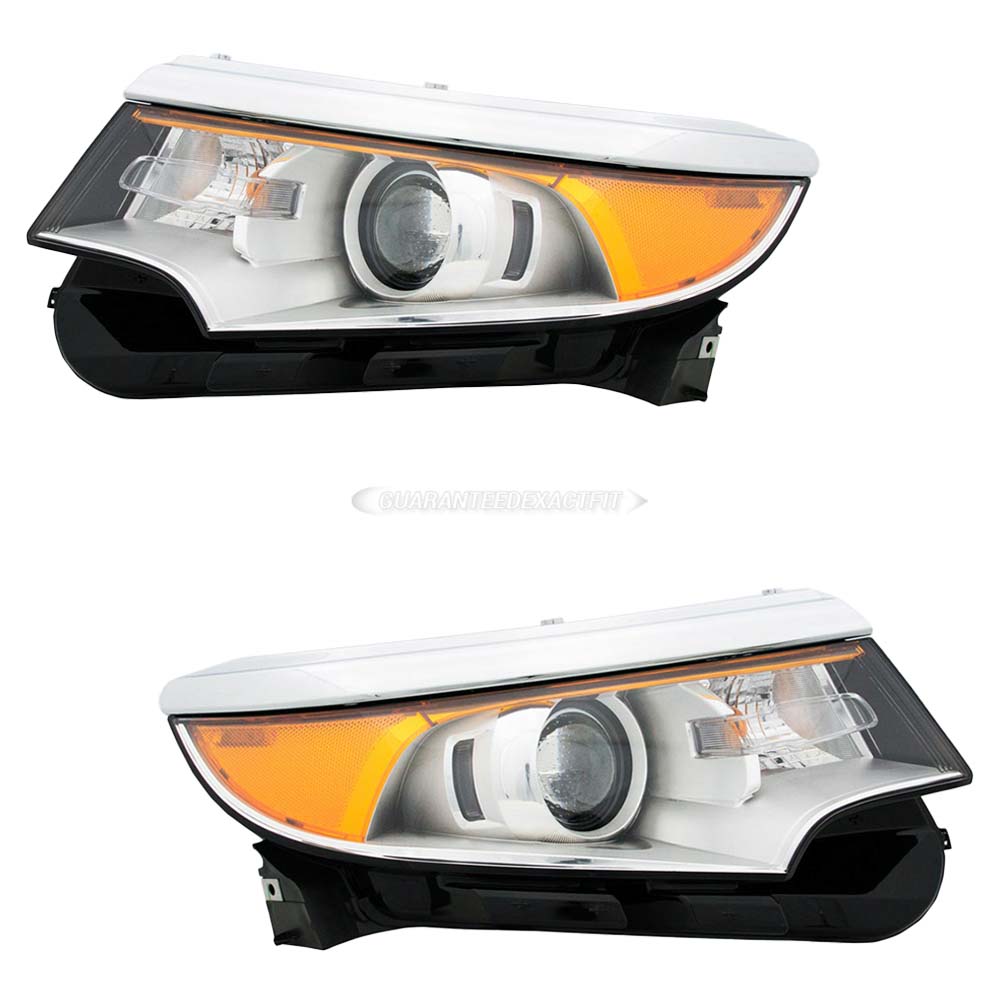 2013 Ford Edge Headlight Assembly Pair