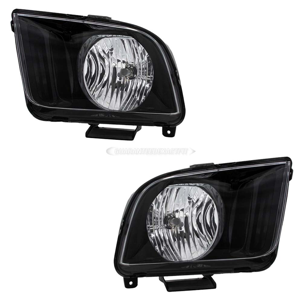 2007 Ford Mustang Headlight Assembly Pair