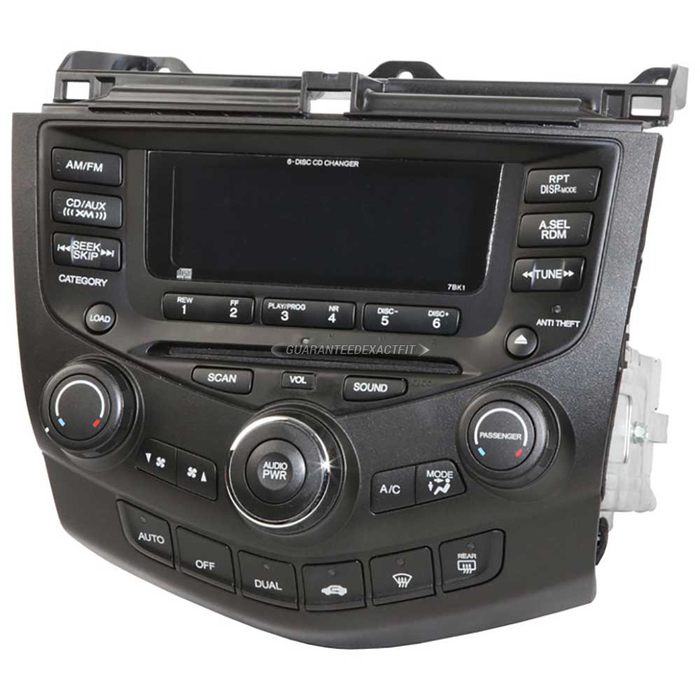 2007 Honda Accord Radio or CD Player RadioAMFM6CD with Face Code