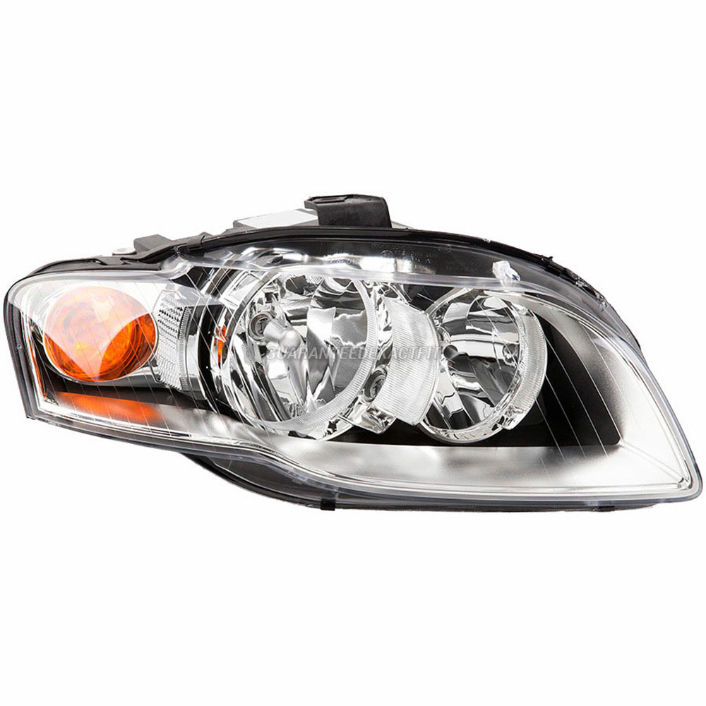 2007 Audi A4 Headlight Assembly Pair Headlight Assembly Pair Halogen