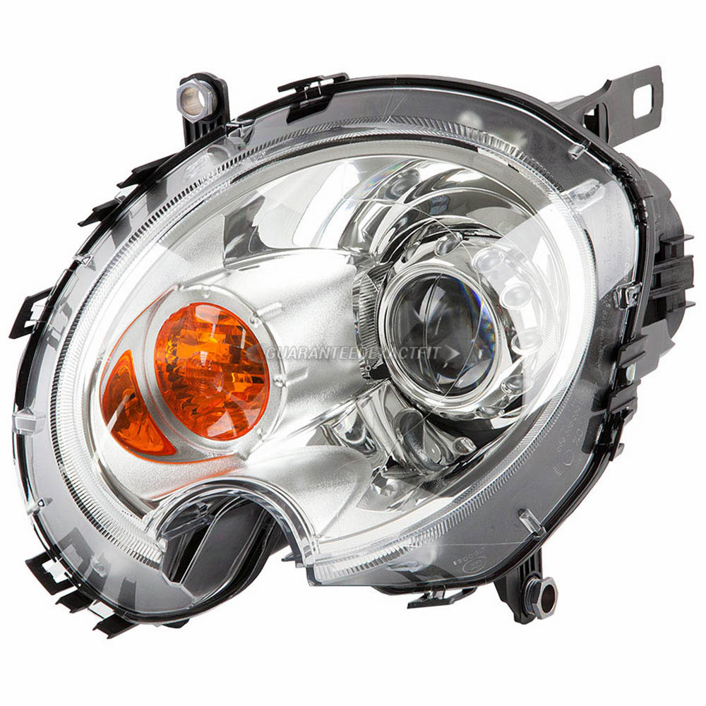 2011 Mini Cooper Headlight Assembly Pair Headlight Assembly Pair Bi Xenon with Yellow Turn