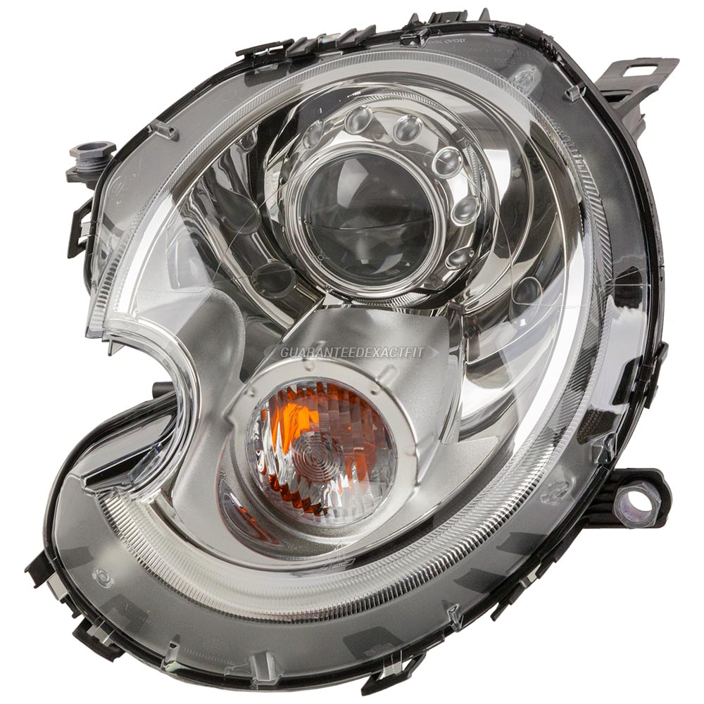 2012 Mini Cooper Headlight Assembly Pair Headlight Assembly Pair Bi Xenon with Clear Turn