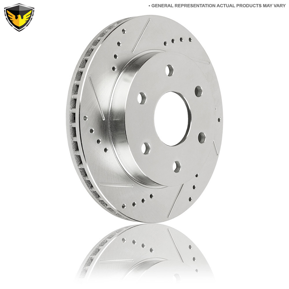 Fit 2010 Hyundai Elantra Front Rear Sport Drilled Brake Rotors+Ceramic Brake Pad