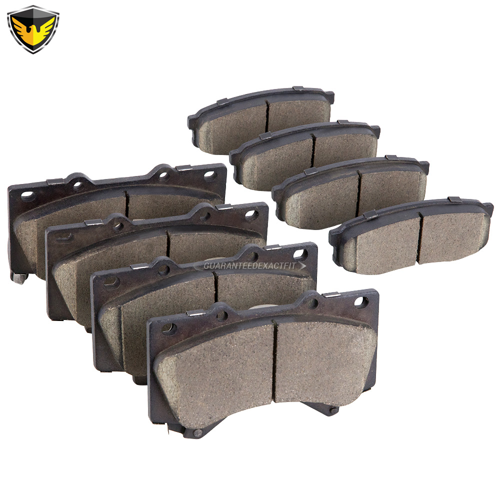 2011 Toyota Tundra Brake Pad Kit - Front and Rear All Models - Front