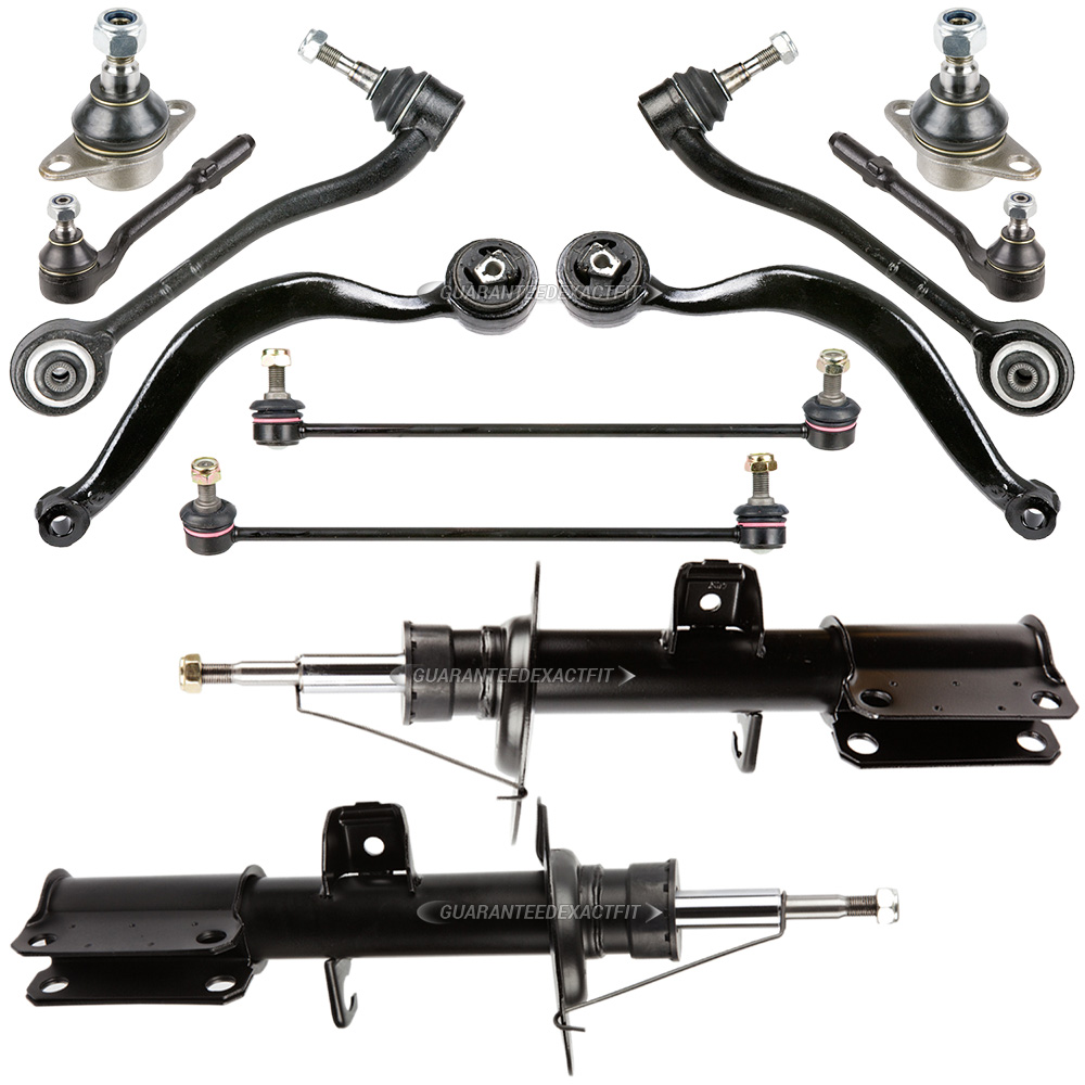 FRONT END SUSPENSION Repair Kit With Struts Control Arms & Ball Joints