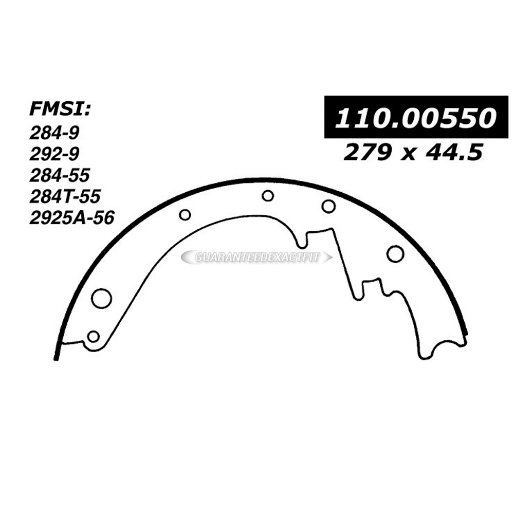 1955 Ford Thunderbird Brake Shoe Set