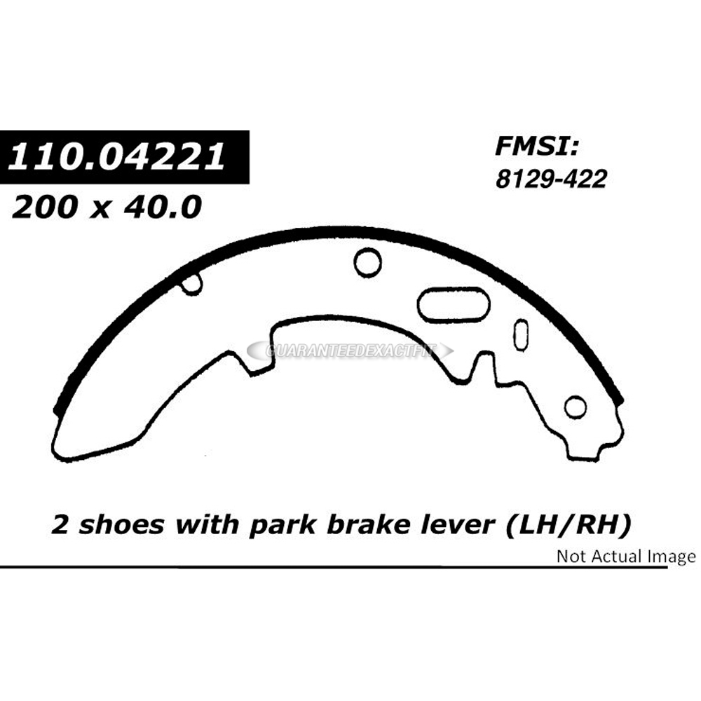 Audi fox brake shoe set