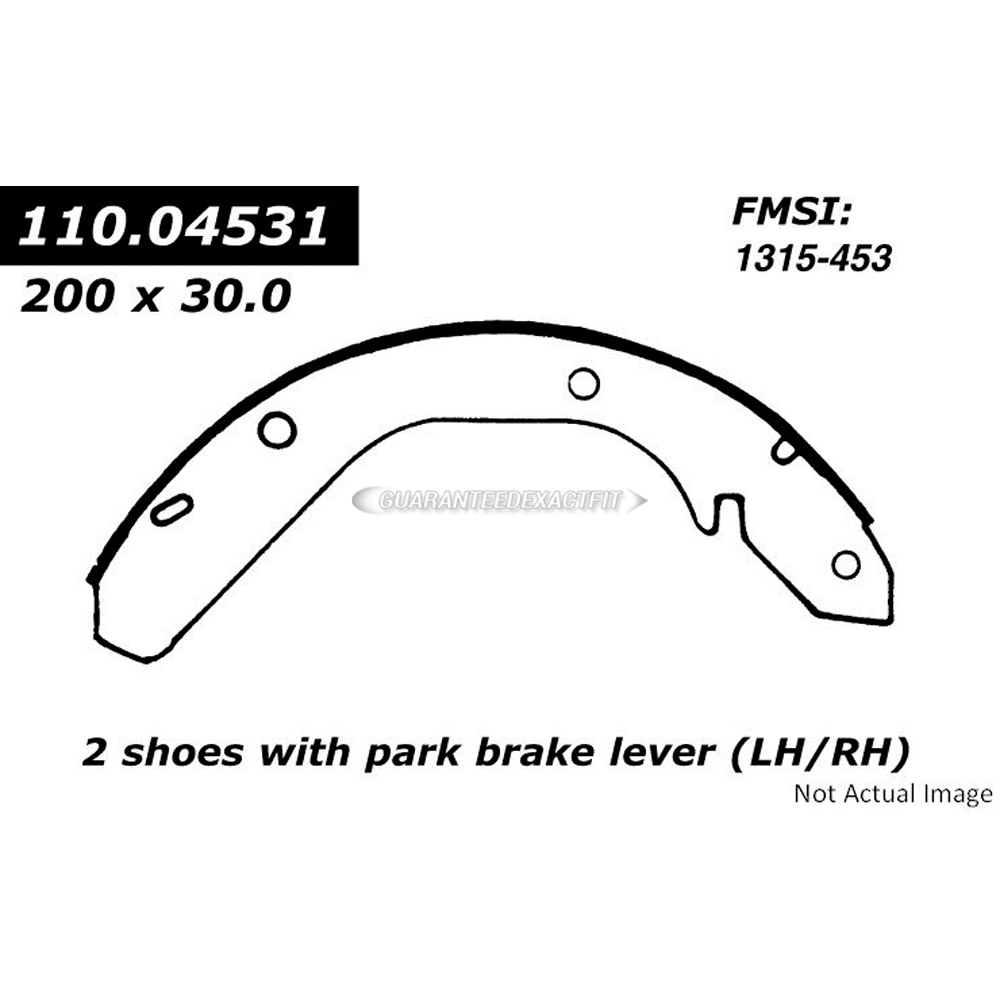 Audi super 90 brake shoe set