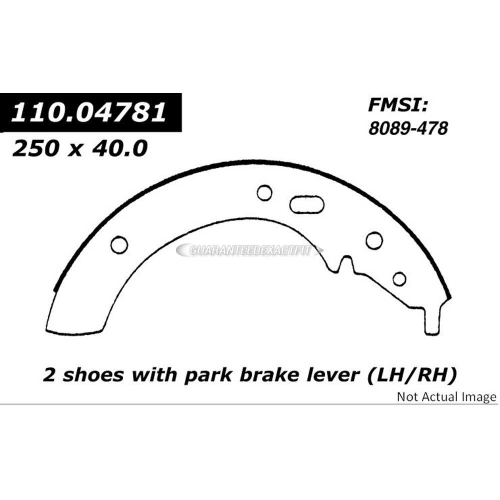 Bmw 1800 brake shoe set