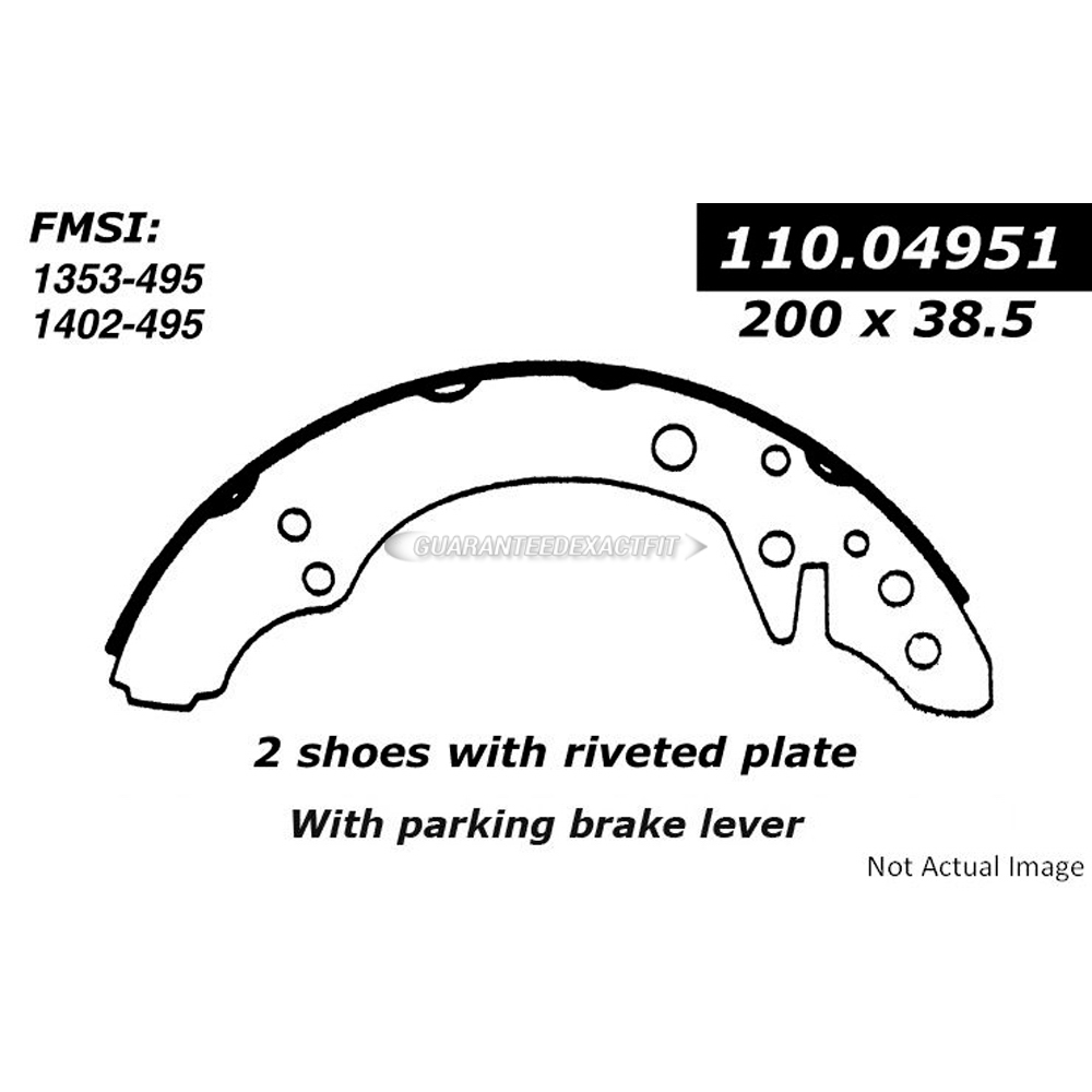 Drum Brake Shoe-Premium Brake Shoes-Preferred Rear Centric 111.05140
