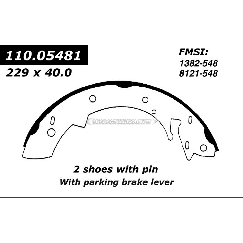 1989 Eagle Medallion Brake Shoe Set