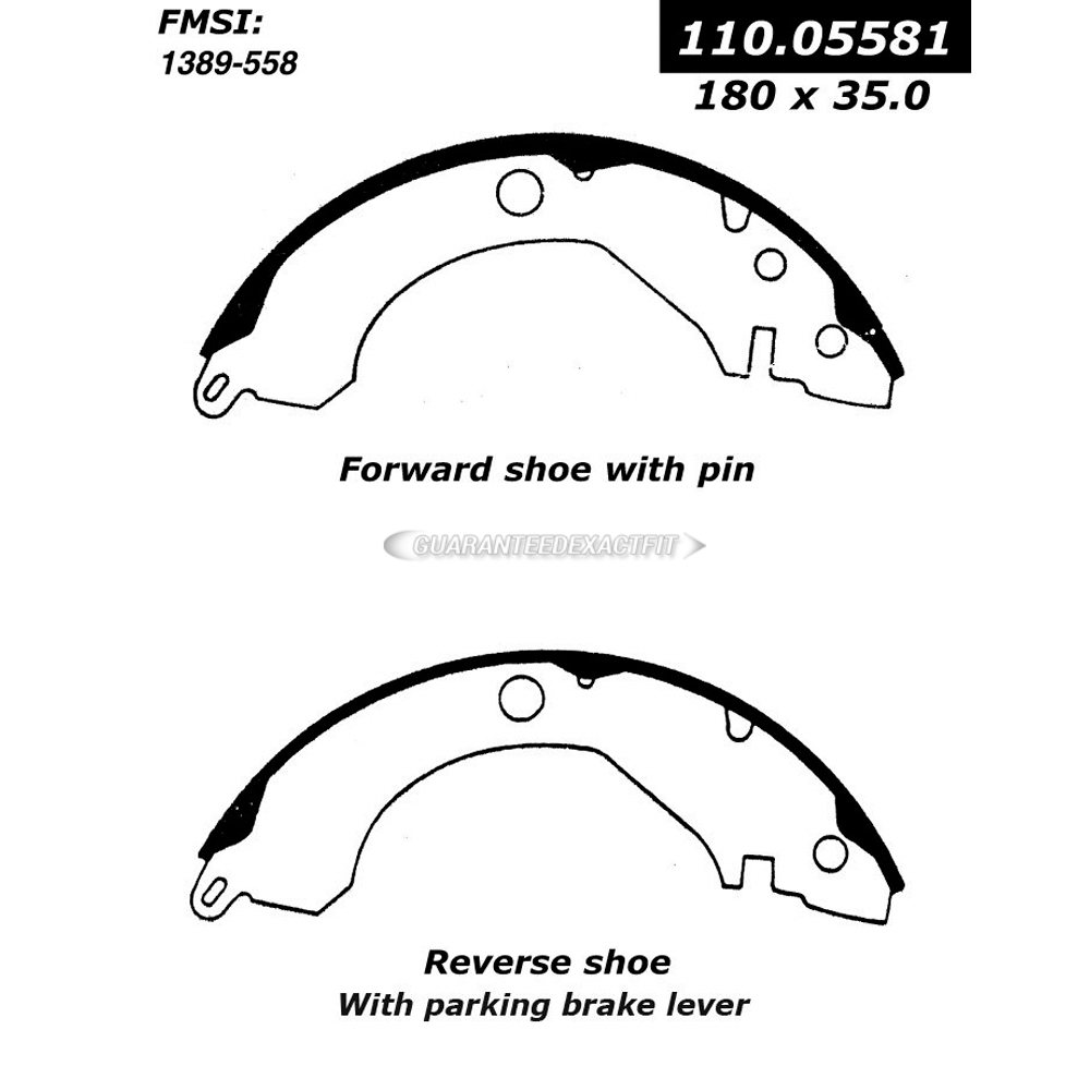 1990 Eagle Summit Brake Shoe Set
