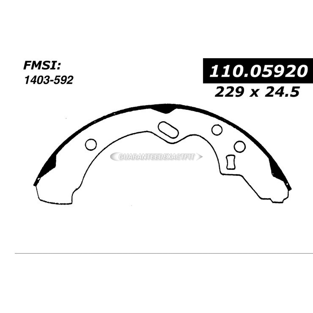 1987 Mazda 323 Brake Shoe Set