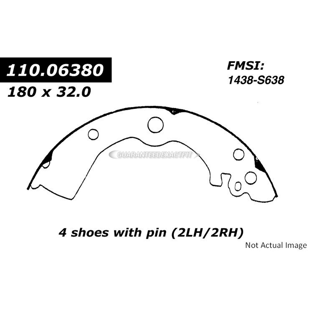 1993 Nissan NX Brake Shoe Set