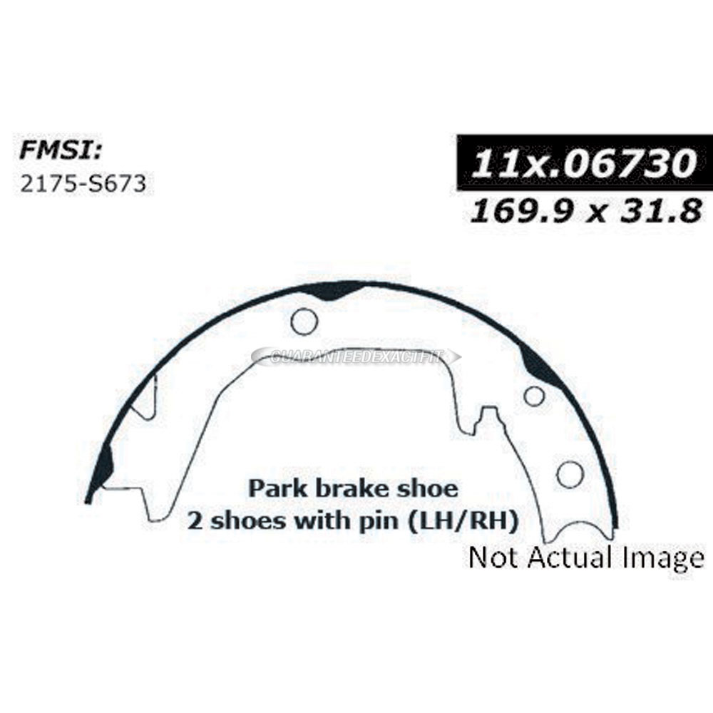2008 Mitsubishi outlander parking brake shoe 