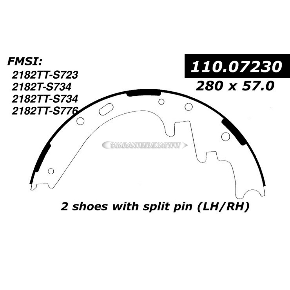 2000 Dodge Durango Brake Shoe Set